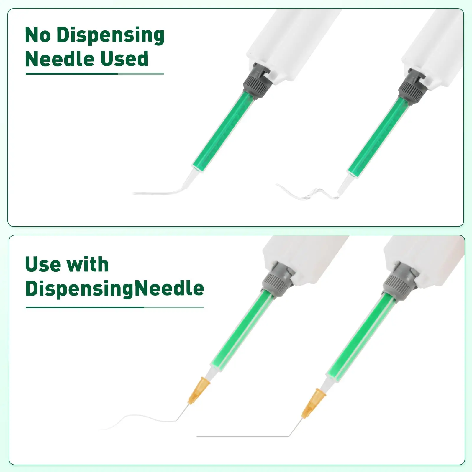100개 핫 세일 FB516L 믹싱 튜브, 플라스틱 에폭시 접착제 믹싱 노즐, 정적 믹서 AB 글루 건 액체 믹서에 적합