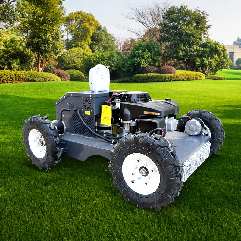 Large-Scale Weeding Wheel Lawn Mower RobotAll Terrain Automatic 550mm Remote Control Lawn Mower Multi-functional Garden