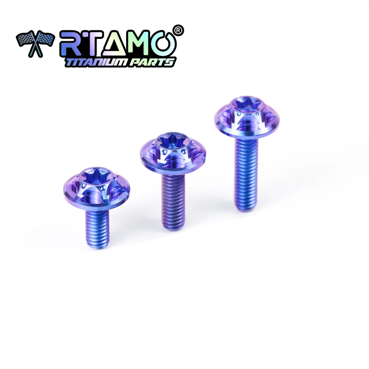 RTAMO Titanium Bolts M6X15/20/25/30mm (OD=16) Ti Screws for Bike Motorcycle and Car Parts