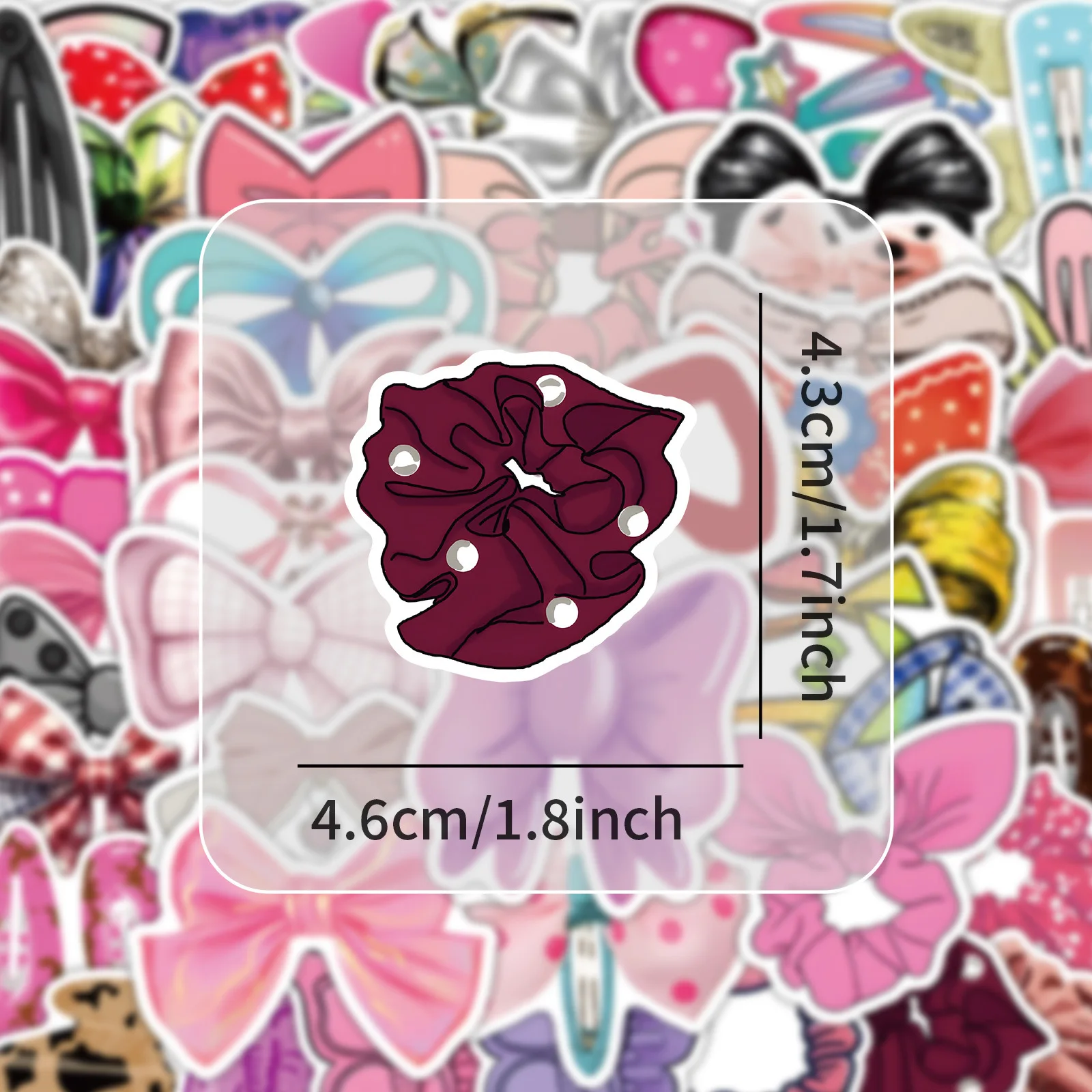 10/30/54 pçs bonito acessórios de cabelo adesivos arcos coloridos dos desenhos animados diversão doodle personalizado criativo decalques à prova dwaterproof água diy portátil