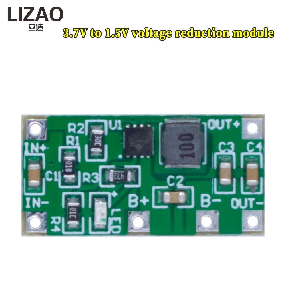 LIZAO 3.7V to 1.5V Step Down Module 4.2V Lithium Battery Power Supply Board Replace AA AAA Dry Battery for MCU