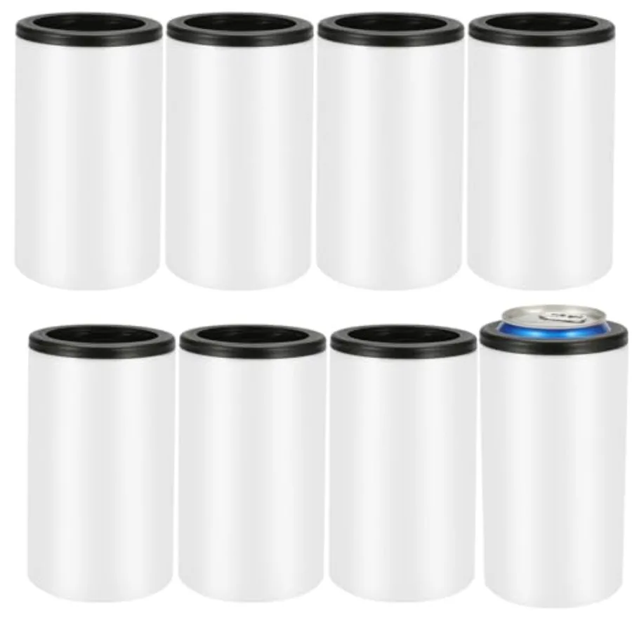 

8 Pack Sublimation Can Cooler Blank Sublimation Can Holder Stainless Steel Insulated Can Cooler Sublimation Tumbler Vinly Gifts