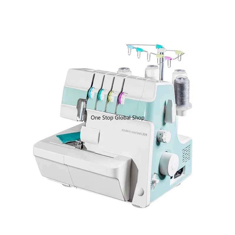 Rs-334 New Fully Automatic High-Speed 1200rpm Electric Multi Thread Overlock Sewing Machine for Home Use