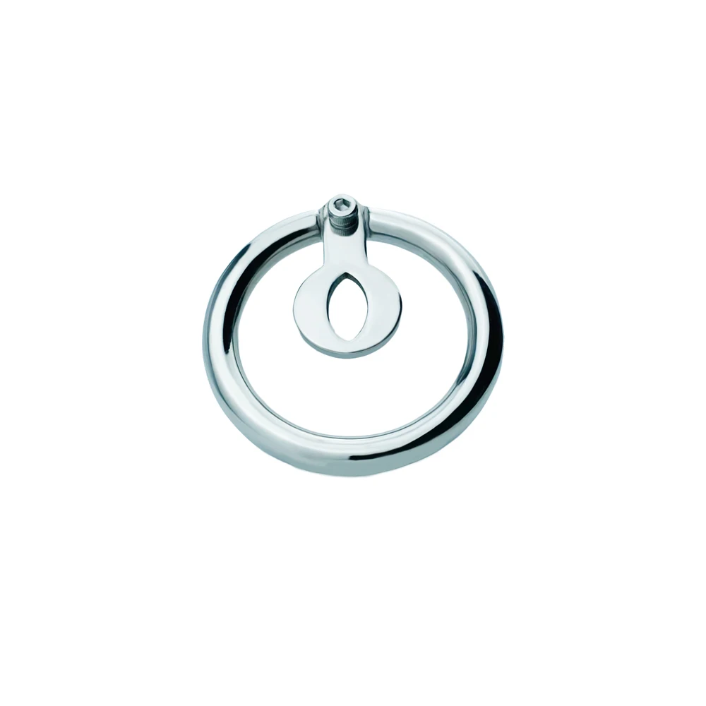 FRKO Bantalan Datar Pria Banci Kandang Kesucian Sekrup Kunci Ayam Cincin Penis Bulat Baja Tahan Karat Hampir BDSM Mainan Seks Dewasa untuk Pria Femb