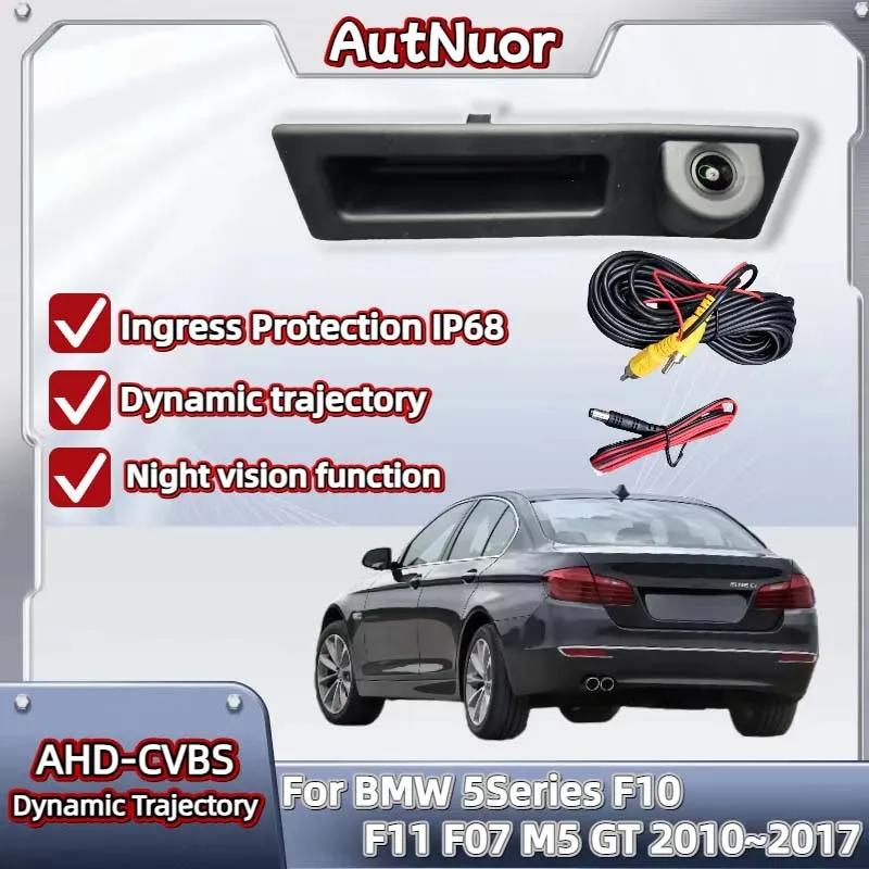 For BMW 5 Series F10 F11 F07 M5 Trunk Handle Reverse Camera Night Vision Rear View Backup Parking Night Vision Camera 2010-2017