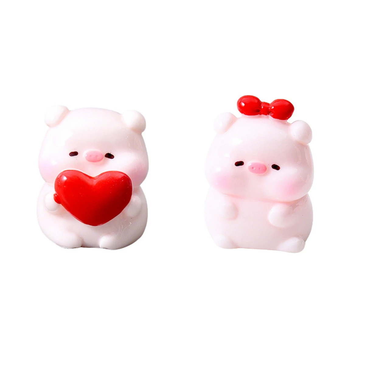 Cute and Greedy Little Pig Cute Particle Doll Resin Crafts DIY Desktop Car Ornament