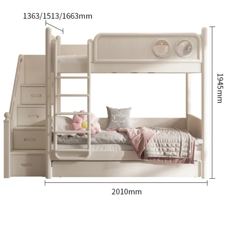 -For Girl Bassinet Baby Care Tools Alo Children Beds Kids Bedroom Furniture Wooden Toddler Children's Individual Family Bunk&