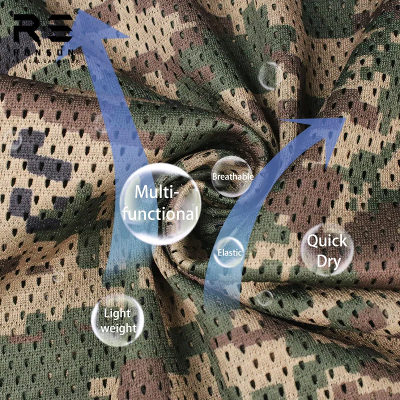 ผ้าคลุมหน้าแบบตาข่ายโพลีเอสเตอร์พิมพ์ลายพรางดิจิตอลแบบมาเลเซีย สำหรับกิจกรรมกลางแจ้ง ป้องกันแสงแดด ใช้เป็นผ้าปิดหน้าหรือผ้าคลุมศีรษะ