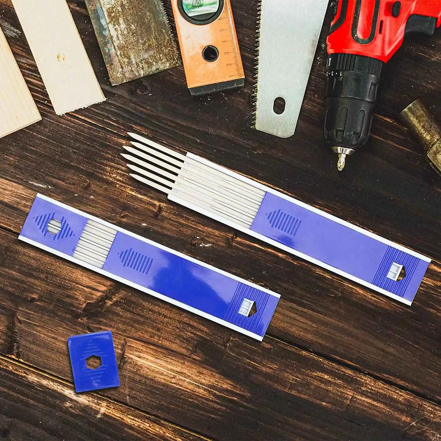 24-компонентные стержни для плотниковых карандашей 2,8 мм, белые, сменные стержни для механических карандашей