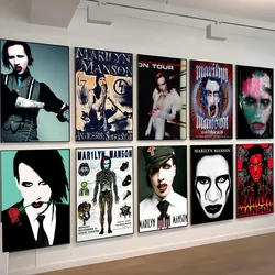 Singer Marilyn Manson DIY Sticky Poster Fancy Wall Sticker for Living Room Bar Decoration Wall Decor