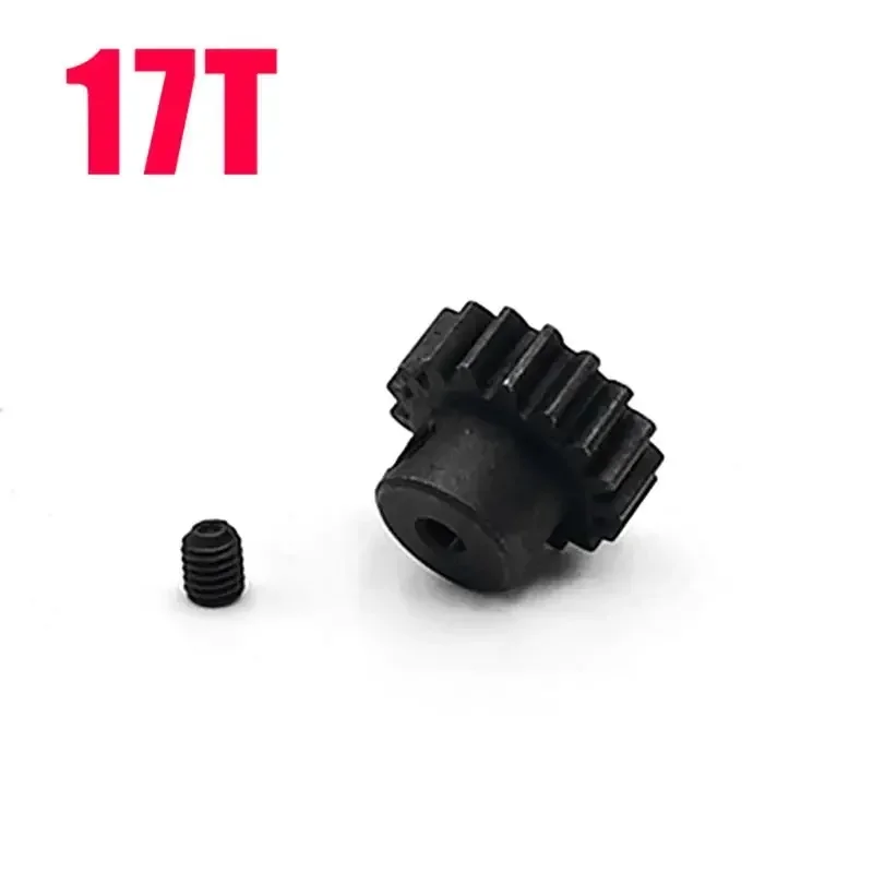 2 Stück Metall WLtoys A959 Stahldiff Hauptgetriebe 38T & Motorritzel 17T für 1/18 Elektrobuggy Vortex