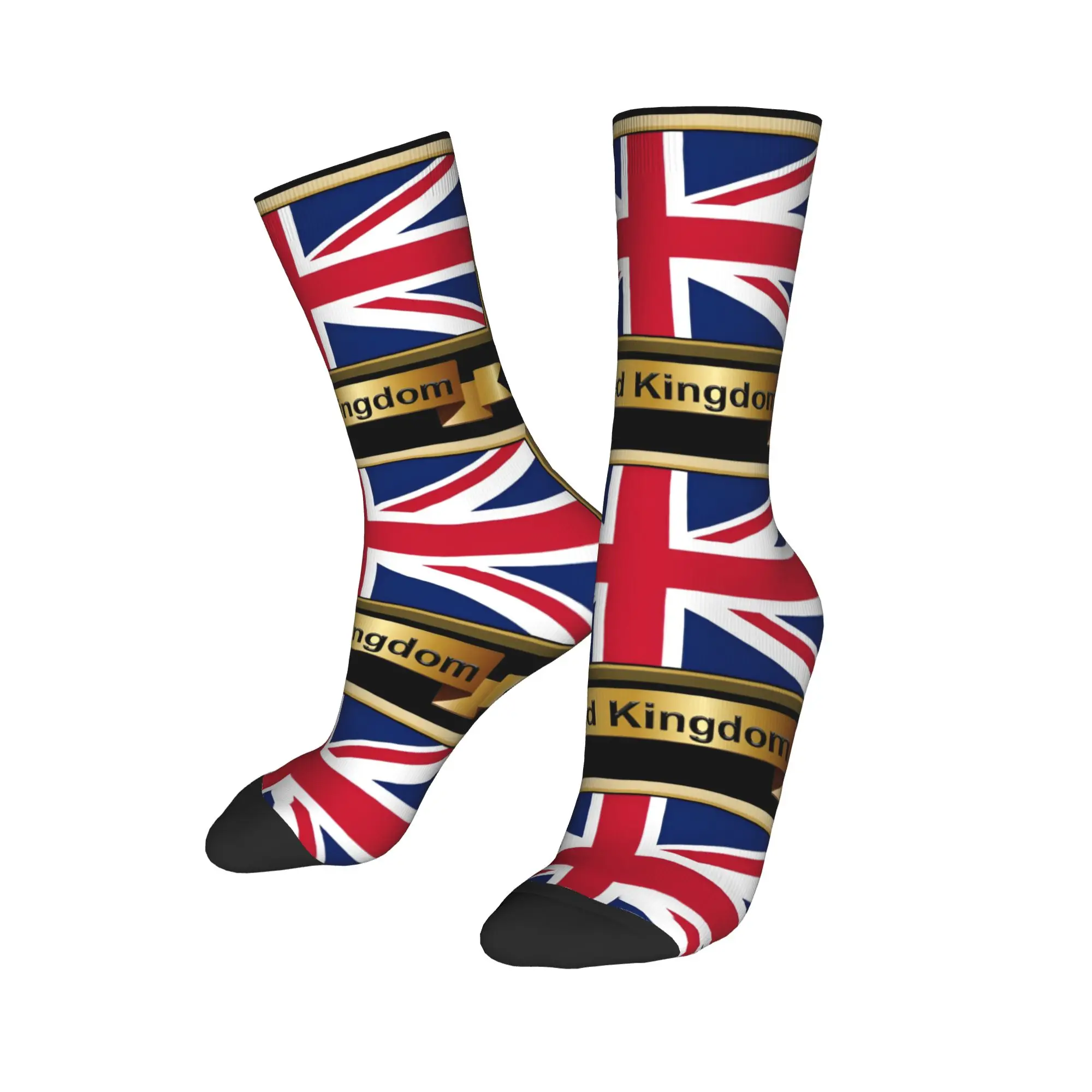 Custom Funny Printing United Kingdom Flag Uk Socks for Women Men Stretch Summer Autumn Winter Great Britain Crew Socks