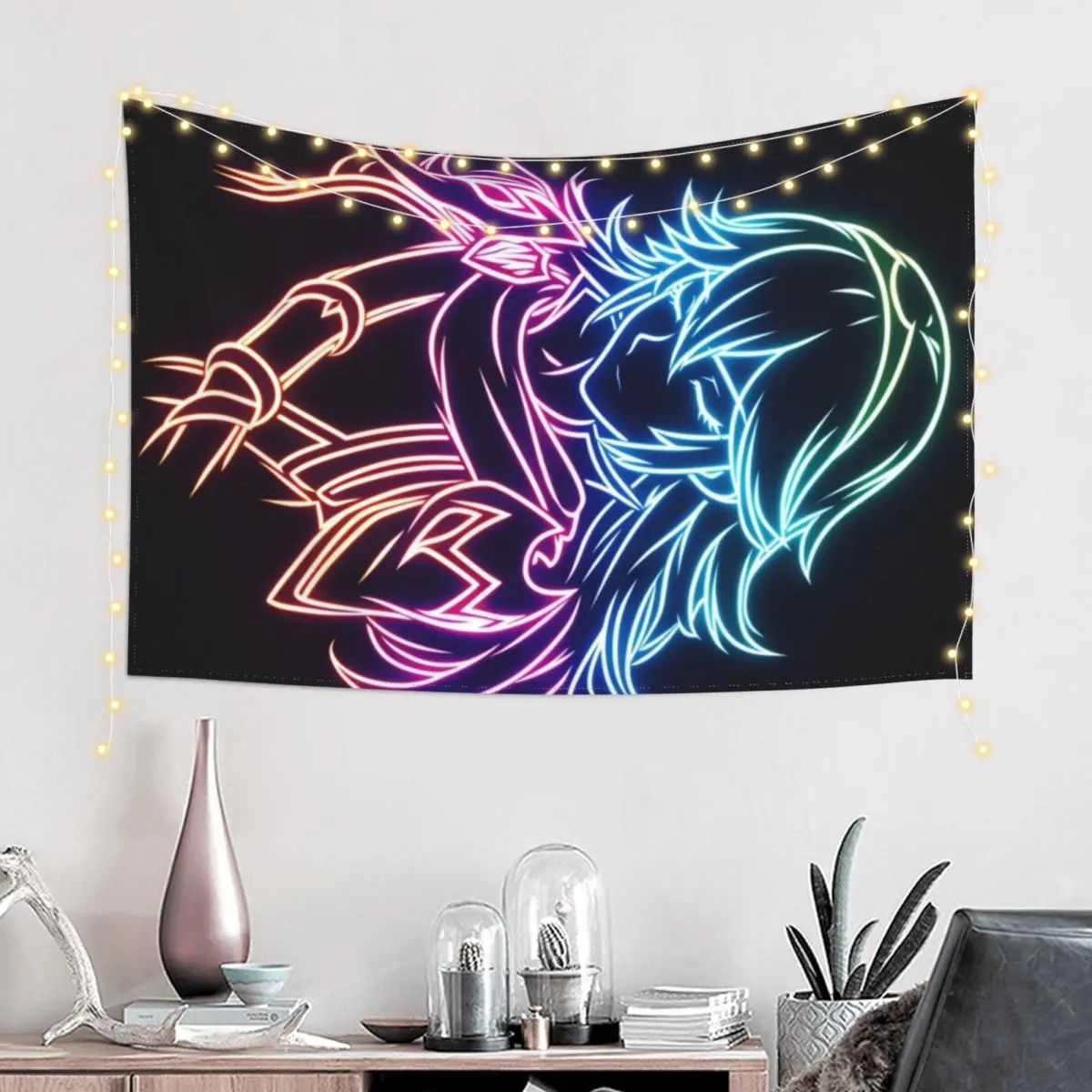 Neon Lucina Tapestry Outdoor Decor Room Decor Decoration Pictures Room Wall Tapestry