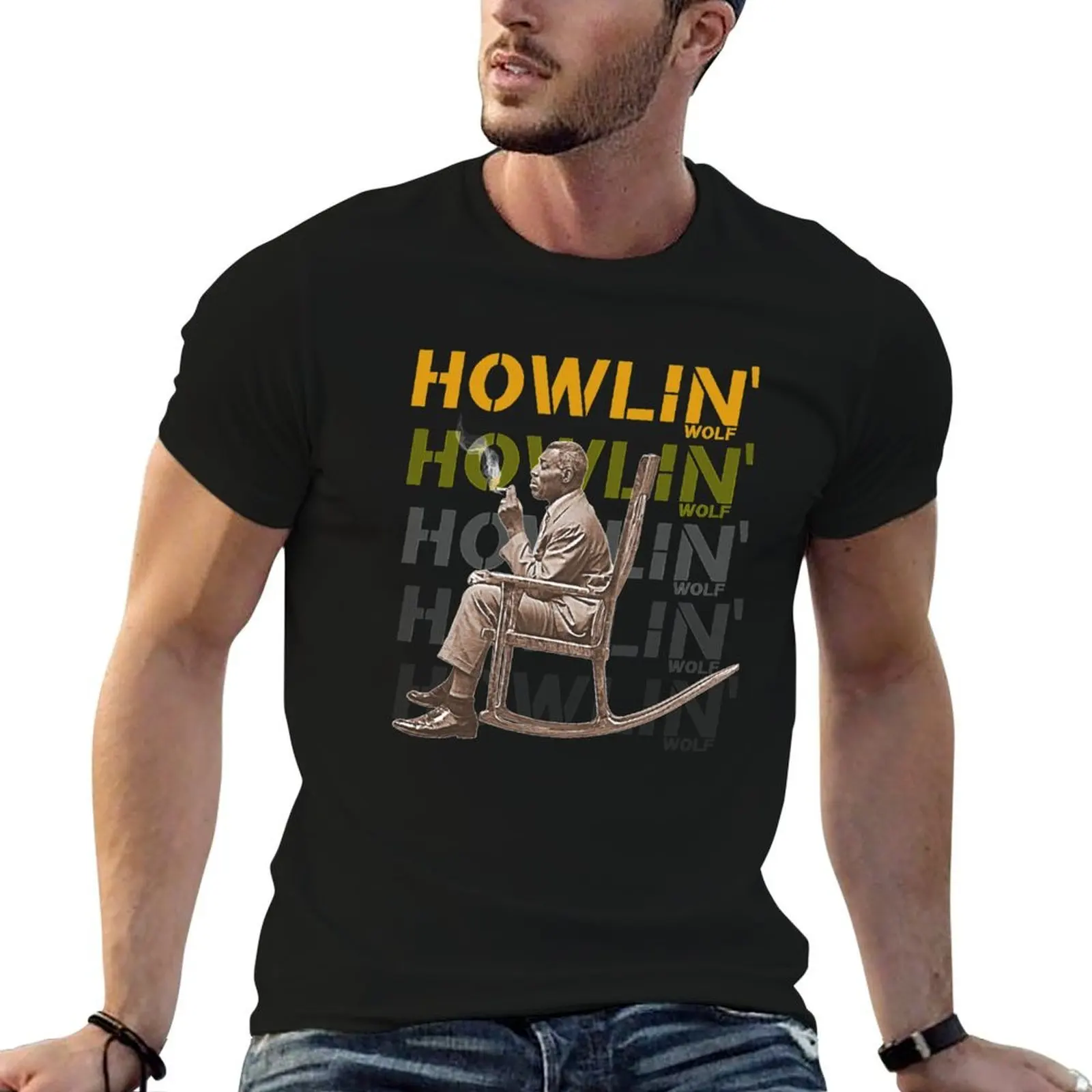 

Howlin Wolf Soul Man Rockin Chair T-Shirt man tshirt graphic t shirts for man T-Shirt