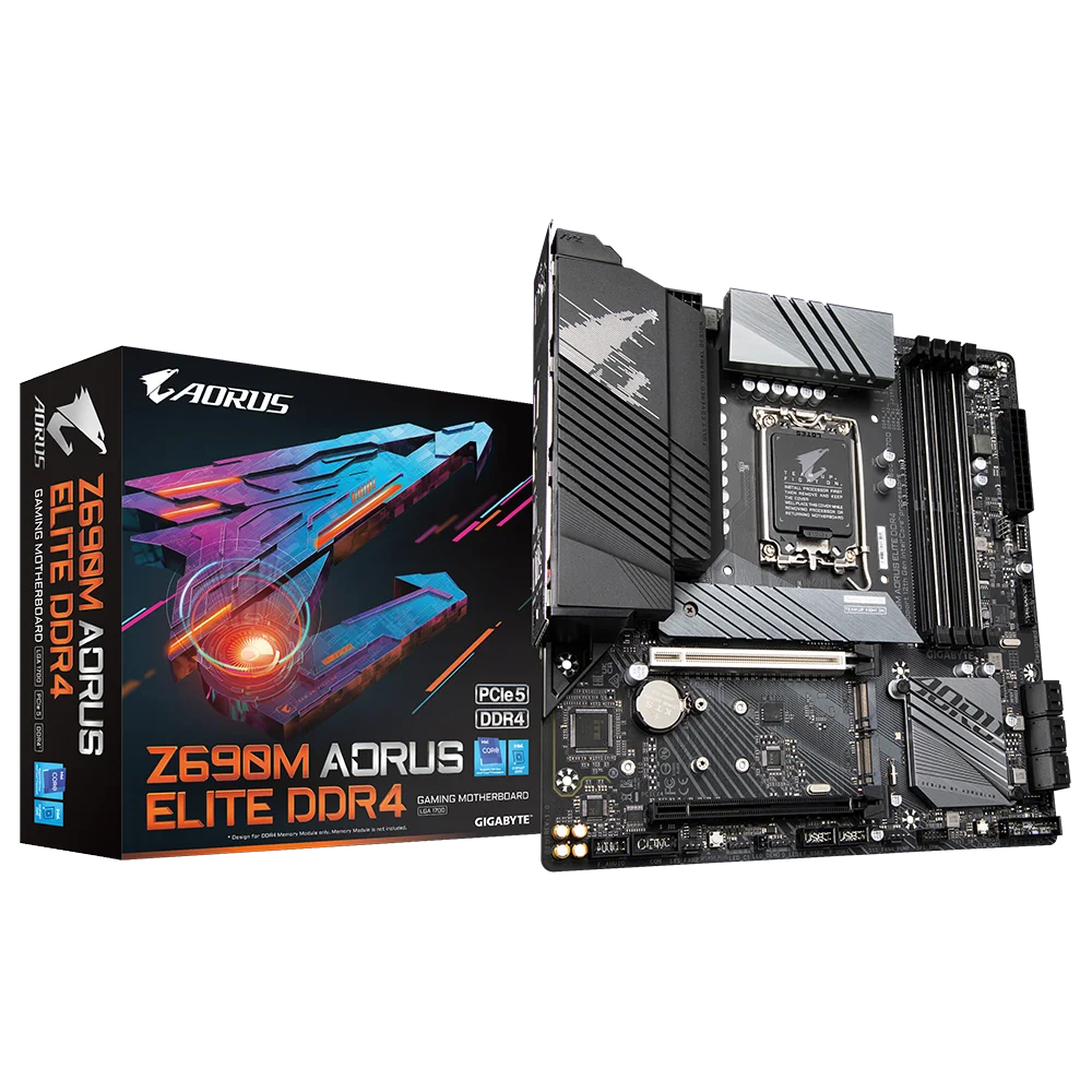 NEW GIGABYTE GA Z690M AORUS ELITE DDR4 Intel® Z690 DDR4 PCI-E 5.0 5333(O.C.) 128G Support 12 Gen Socket LGA 1700