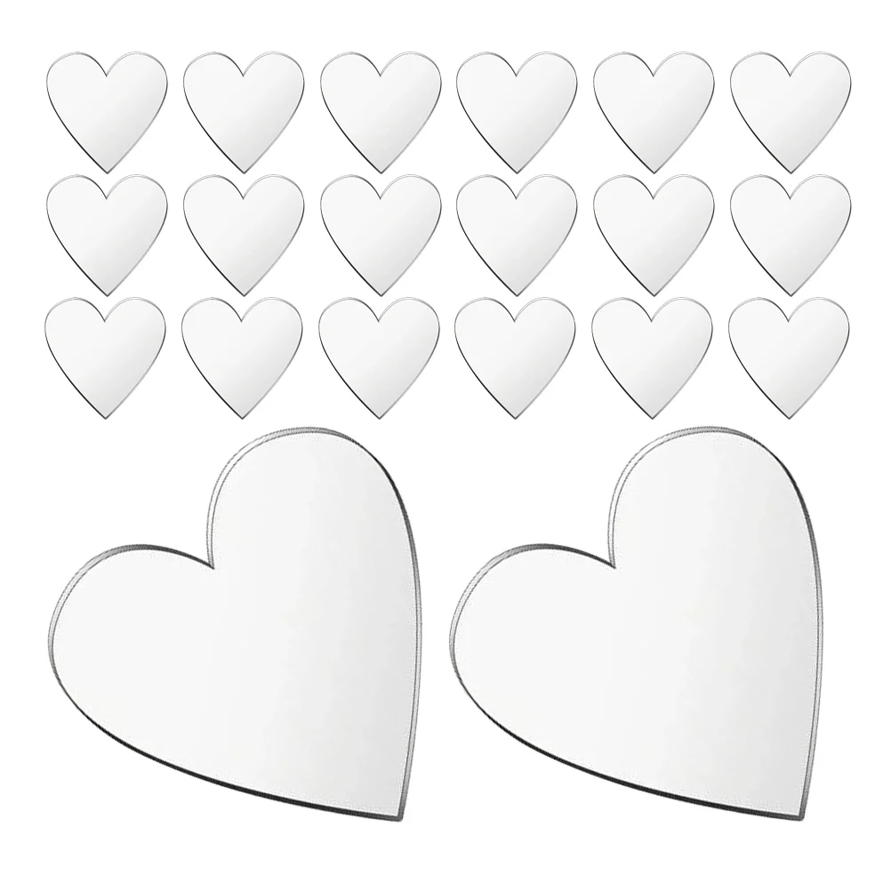 

100 Pcs Self Adhesive Heart Shape Acrylic Valentine Craft Wall Decor Scrapbooking Framing Projects Romantic