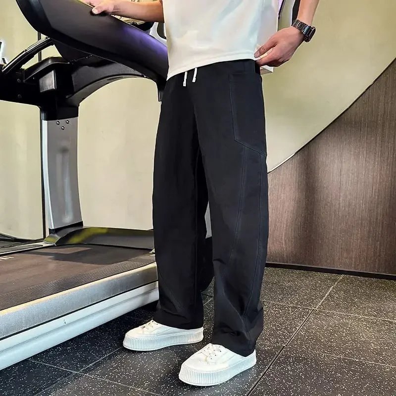 

Pocket Men's Casual Pants Cotton Big Size Spandex Polyester Regular Fit Clothes Low Price Stylish Aesthetic Baggy Male Trousers