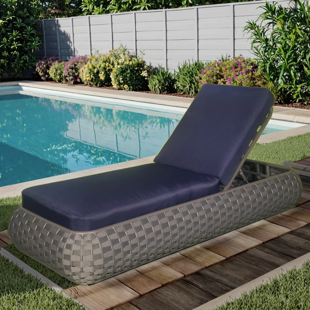 Factory Direct 2026 Quality Modern Design Foldable Outdoor Lounge Chair for Garden Beach Swimming Pool Furniture-Wholesale