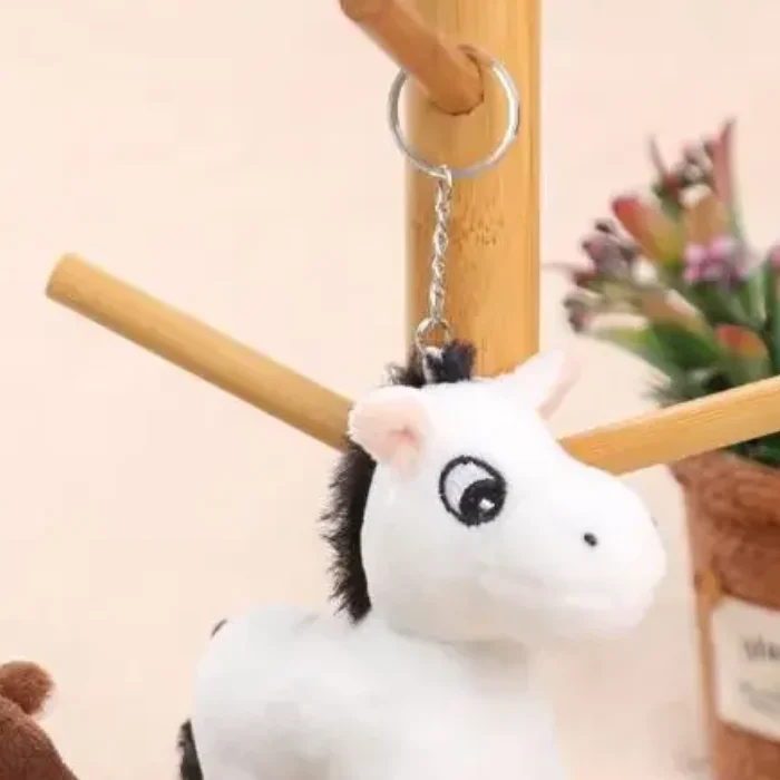 

1 шт., подвеска с мультяшным пони, чучело, лошадь, плюшевая игрушка, брелок для ключей, украшения для рюкзака, подвесное украшение