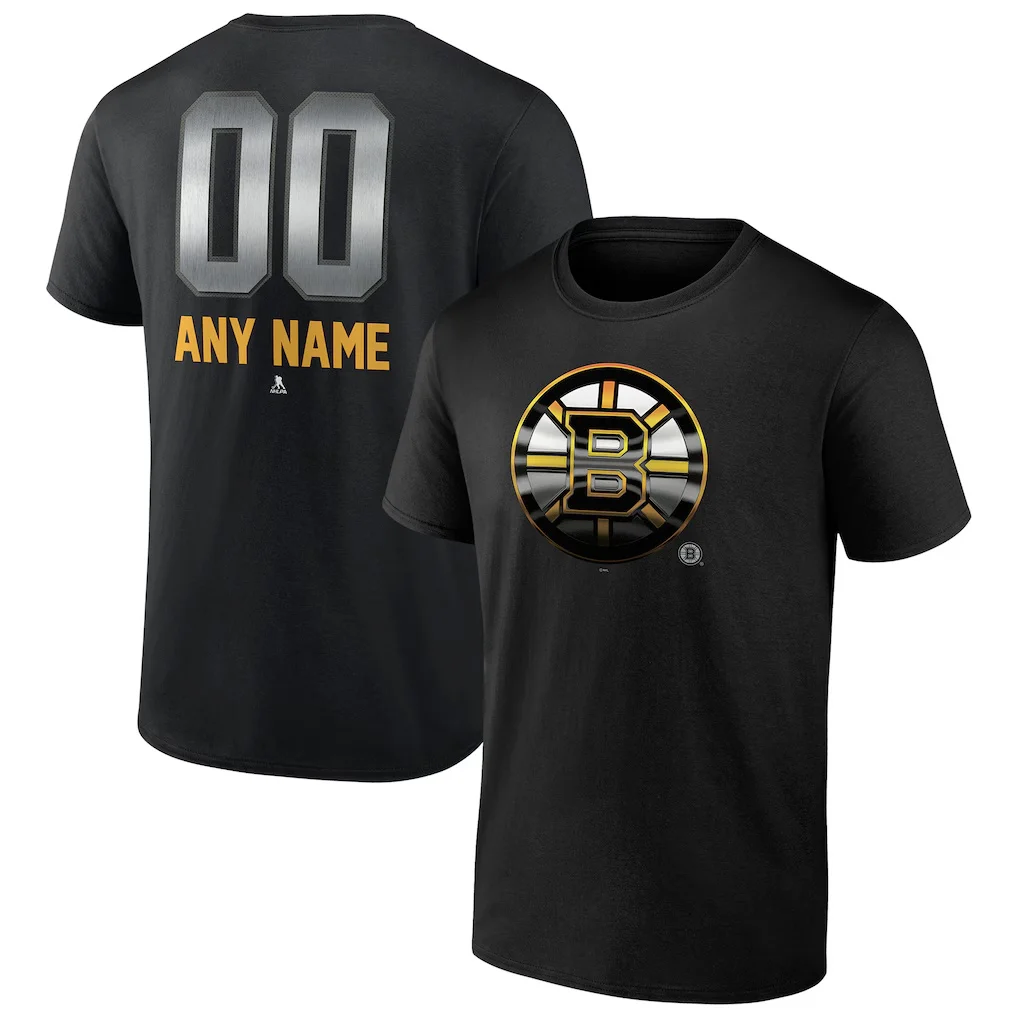 

Футболка Boston Bruins Heritage Custom Tri-Blend: комфортная, дышащая, летняя, для стадиона, мягкая, аутентичная, с именем и номером игрока