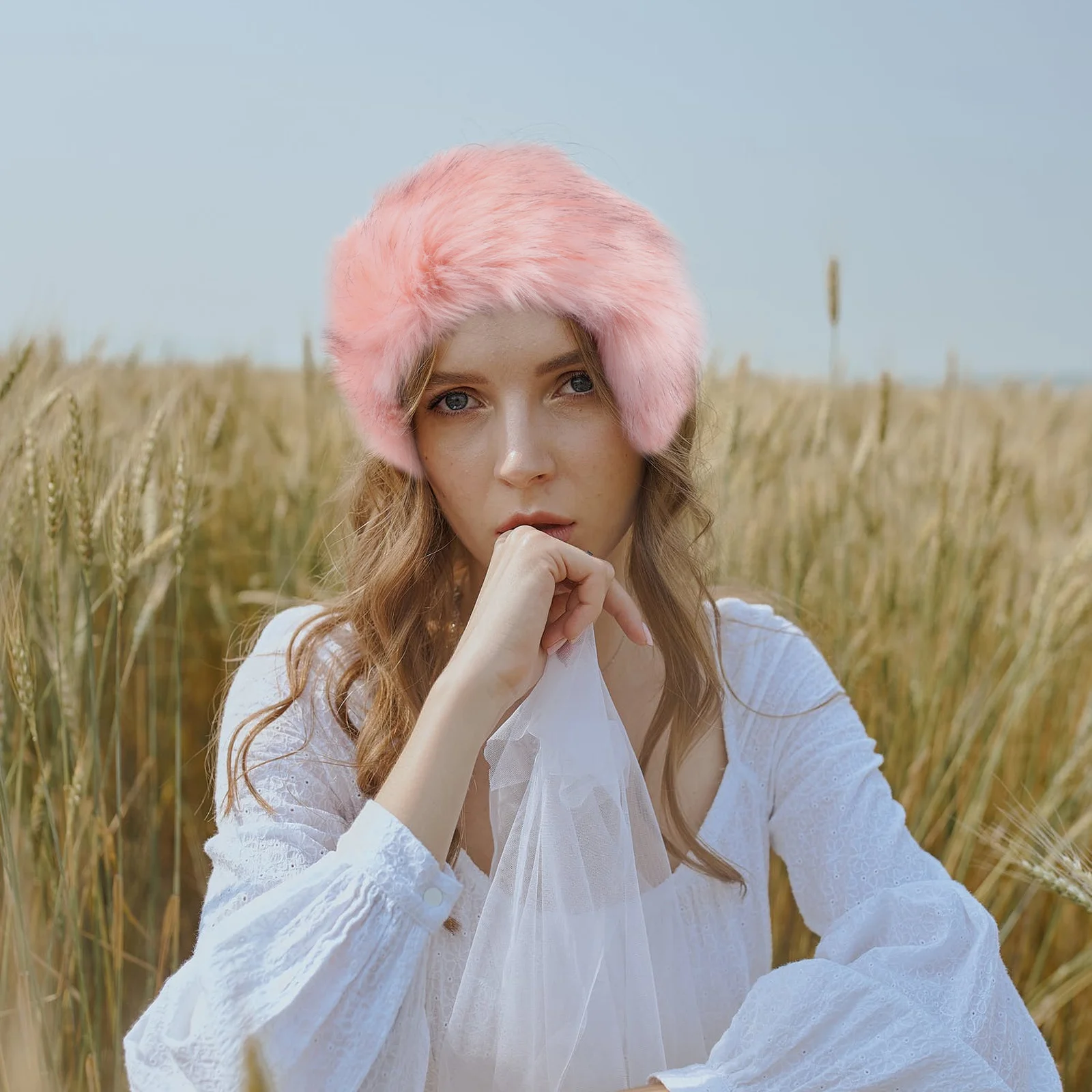 

Warm Faux Headband Hat For Women Winter Ear Warmer Thick Cozy Cap Cold Weather Stylish Party Wear Hair Styling