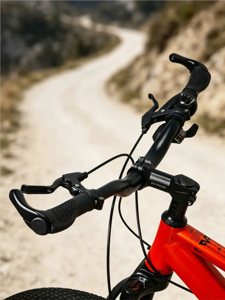 1 Paar Fahrrad-Lenkergriffe, lang und kurz, ergonomisch, rutschfest, mit Griffabdeckung und Lenkerenden, Griffe, MTB-Fahrradzubehör – Detail 1