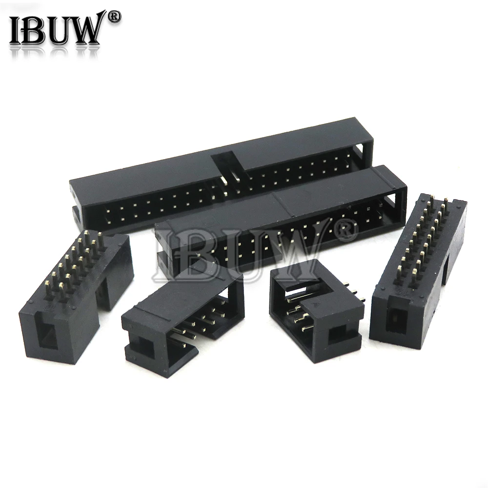 5PCS/lot DC3 2.54mm Socket Header Connector ISP Male Double-spaced Straight needle 6P 8P 10P 14P 16P 20P 30P 34P 40P