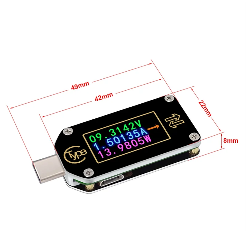 Rd C타입 Pd 트리거 USB 전압계 전류계 전압, 양방향 전류 계량기 멀티미터, Pd 충전기 배터리, USB 테스터 1, Tc66