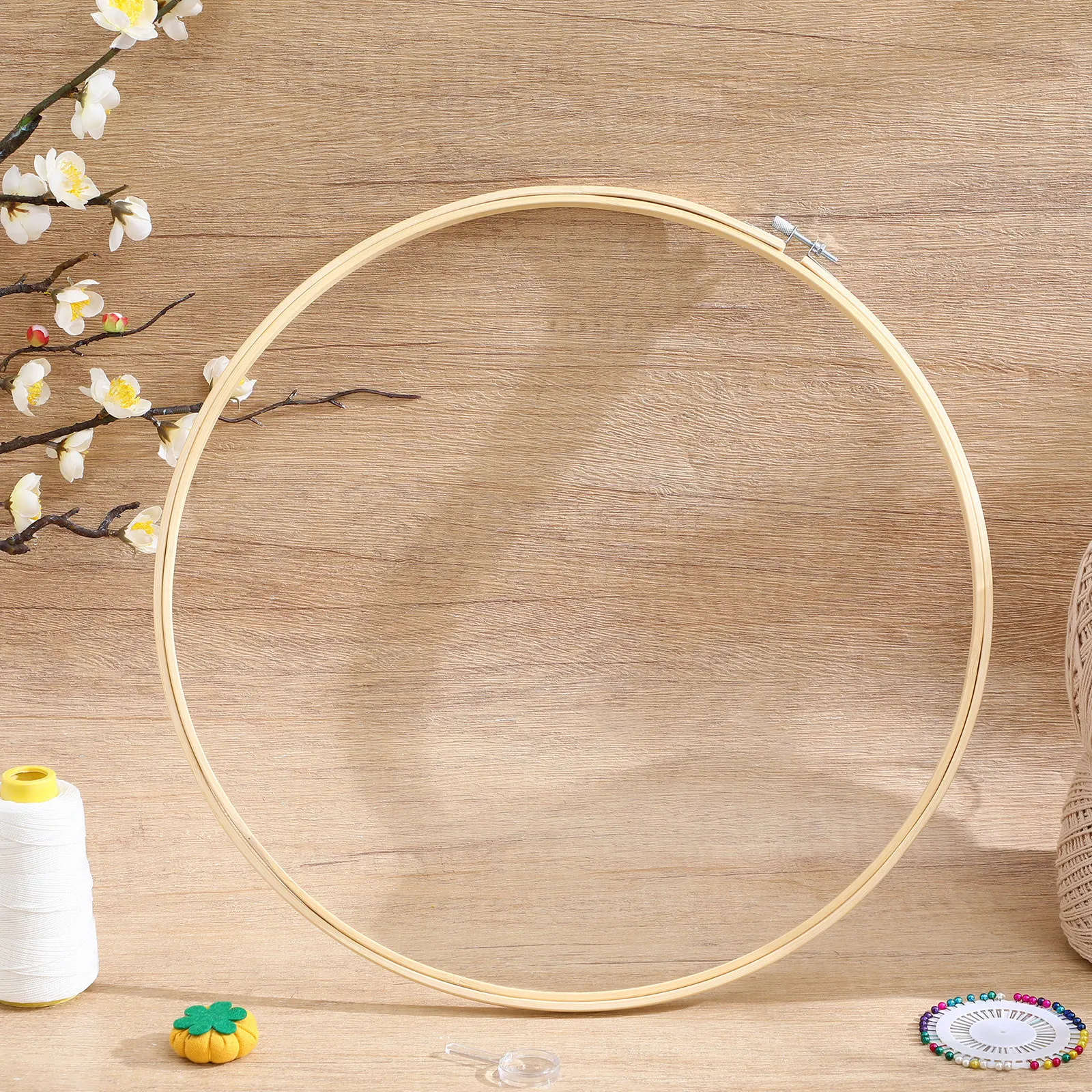 

1 шт. 36 см бамбуковый обруч для вышивания, универсальный, для рукоделия, вышивки крестом, набор для начинающих, аксессуар для шитья
