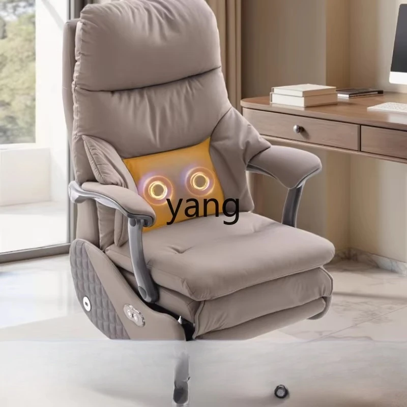 LM Genuine Leather Computer Chair Comfortable for Long Sitting Ventilated Electric Massage Executive Chair