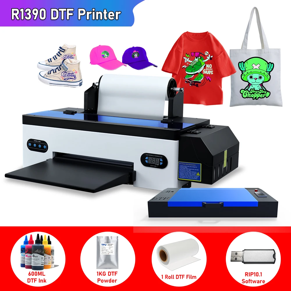 

A3 DTF Printer impresora dtf a3 R1390 Transfer Printer for Fabrics Clothes textile DTF Print For t shirt printing machine A3