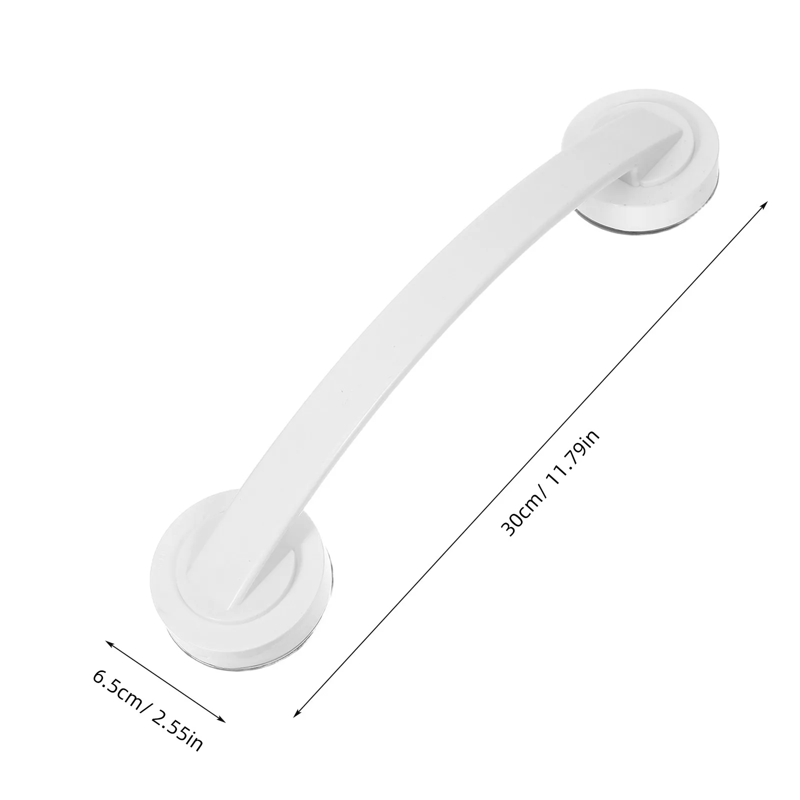Large White ABS Bathroom Grab Bar Safety Handrail for Elderly Shower Toilet Support Heavy Duty Suction Handle Safe Grab Bar
