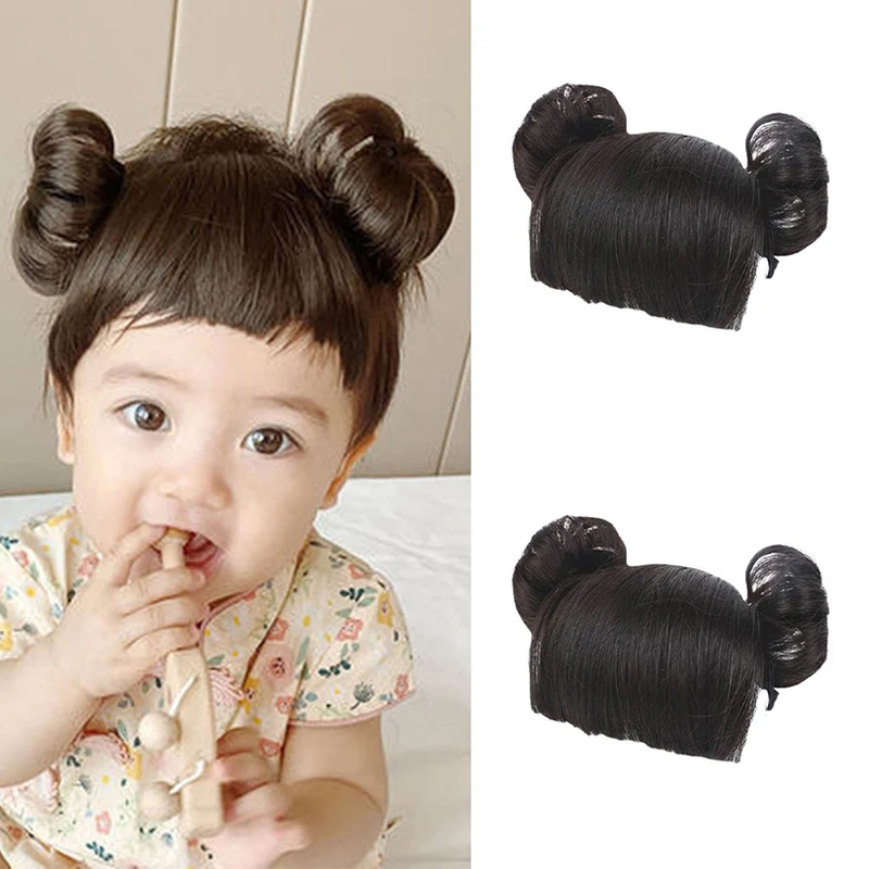 Baby Wig Braid Hairband wig for kids baby headband baby hair Children Fake Bangs Head Buckle COS Hair Accessories Baby