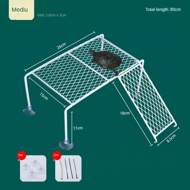 

Stainless Iron Turtle Sun Climbing Platform Turtle Tank Decoration Drying Platform Resting Platform Water Floating Island