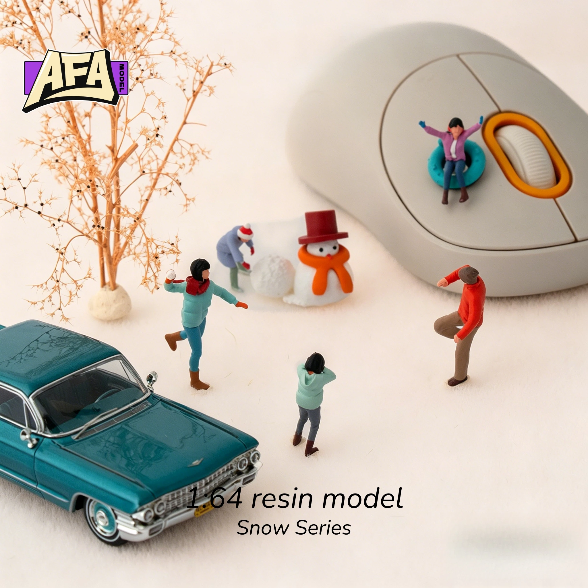 

1:64 Scale Snowfield Miniature Figures Minifigure Model Kit Model Props Creative Photography Display Collection Decoration