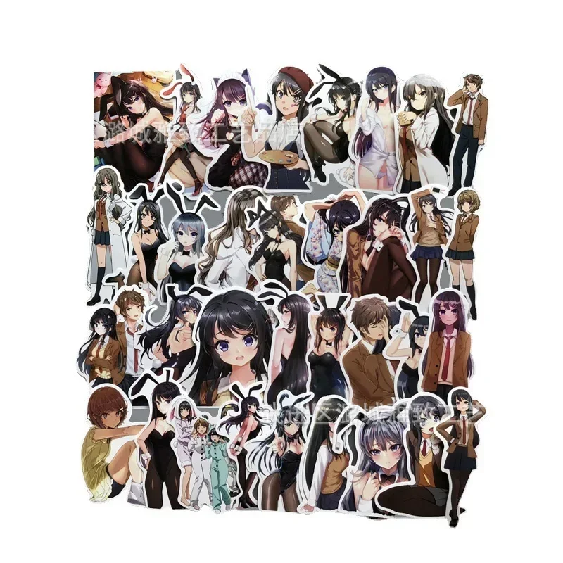 10/30/50PCS Azusagawa Sakuta Exquisite Stationery Sticker Sakurajima Mai Deep Colour Functional School Supplies Limited Edition