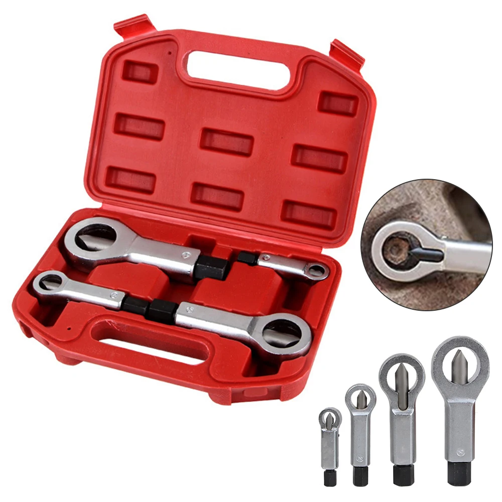 

Nut Splitter Wrench Bolt Cracking Spanner Adjustable Damaged Nut Rusty Screw Removal Tool Set