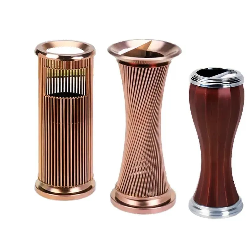 European creative square stainless steel storage bucket open top environmental protection indoor art small waist ashtray