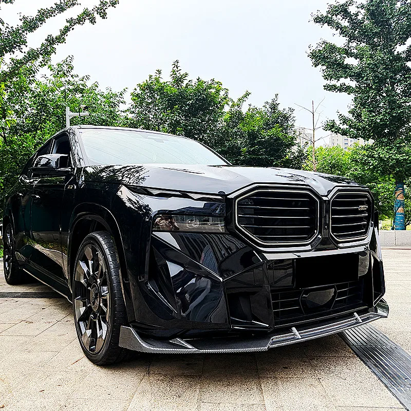 For BMW XM G09 2022+ 3pcs/Set Car Front Bumper Lip Chin Spoiler Splitter Protective Cover Body Kit Exterior Tuning Accessories