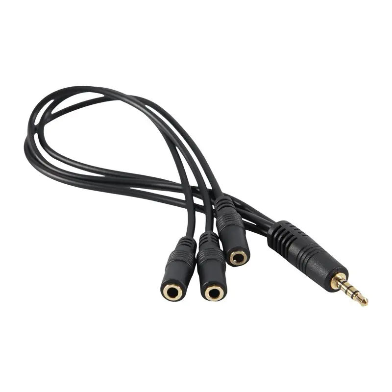 B04B-3.5Mm Stereo Audio Splitter Cable 3.5Mm (1/8 Inch) TRRS Stereo Plug Male To 3 X 1/8 Inch 3.5Mm Stereo Jack Fema