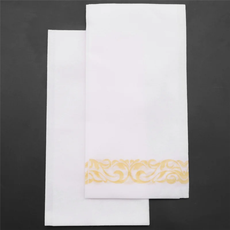AA20-200Pcs Disposable Hand Towels Paper Napkin Bathroom Weddings Party Hotel Napkins Paper Soft And Absorbent Airlaid Paper