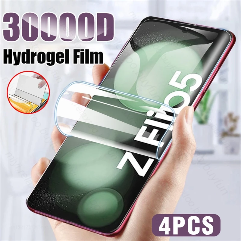 Samsungs ZFlip Flip5 Flip4 Flip3 4PCS Soft Hydrogel Film For Samsung Galaxy Z Flip 5 4 3 5G Screen Protectors Not Tempered Glass