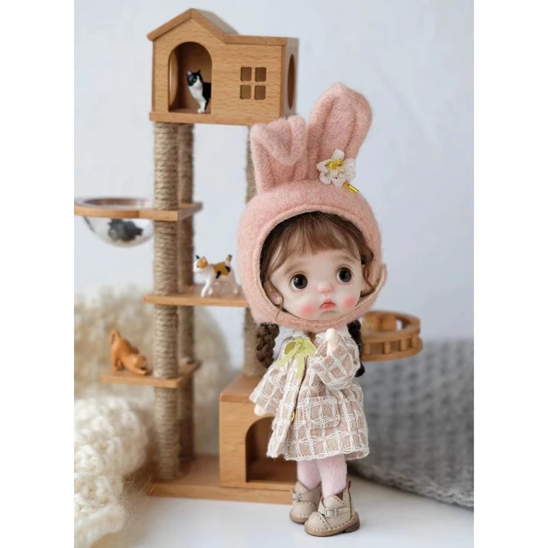 Dollhouse Furniture For 1/6 Bjd Doll House Accessories Wooden Cat Climbing Frame Miniature Ornaments