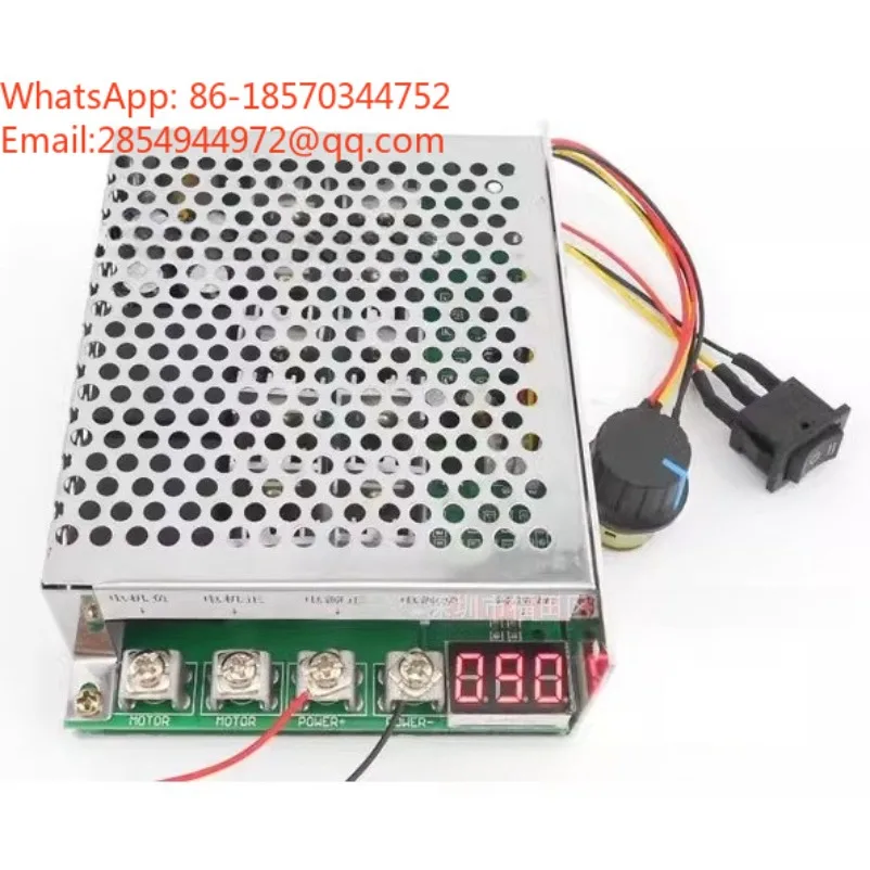 DC Motor Governor, Pump PWM Stepless Speed Switch, Forward and Reverse, Digital Tachometer 10-55v