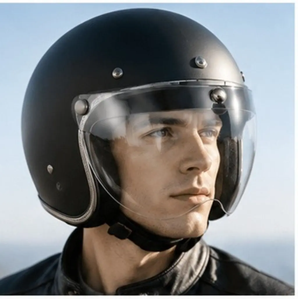 3 Snap Motorcycle Visor Clear Windproof Shield Anti Glare Sun Protection Detachable Flip Riding Face Shield for Scooter