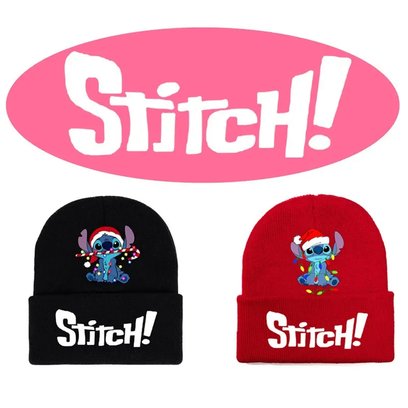 2024 Kerst Stitch Gebreide Muts Herfst Winter Kawaii Nieuwe Rood Groen Mannen Vrouwen Mutsen Mode Warme Anime Accessoires Vakantie Geschenken