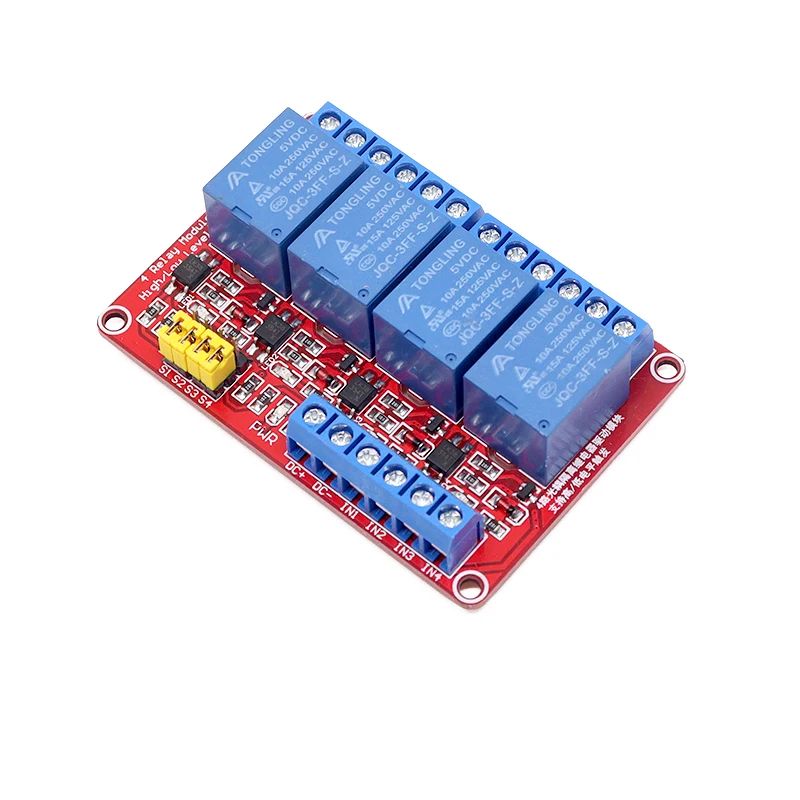 Modul Relai 1/2/4/8 Saluran 5V, Isolasi Optocoupler, Pemicu Tingkat Tinggi/Rendah, Komputer Mikro Chip Tunggal, Papan Merah