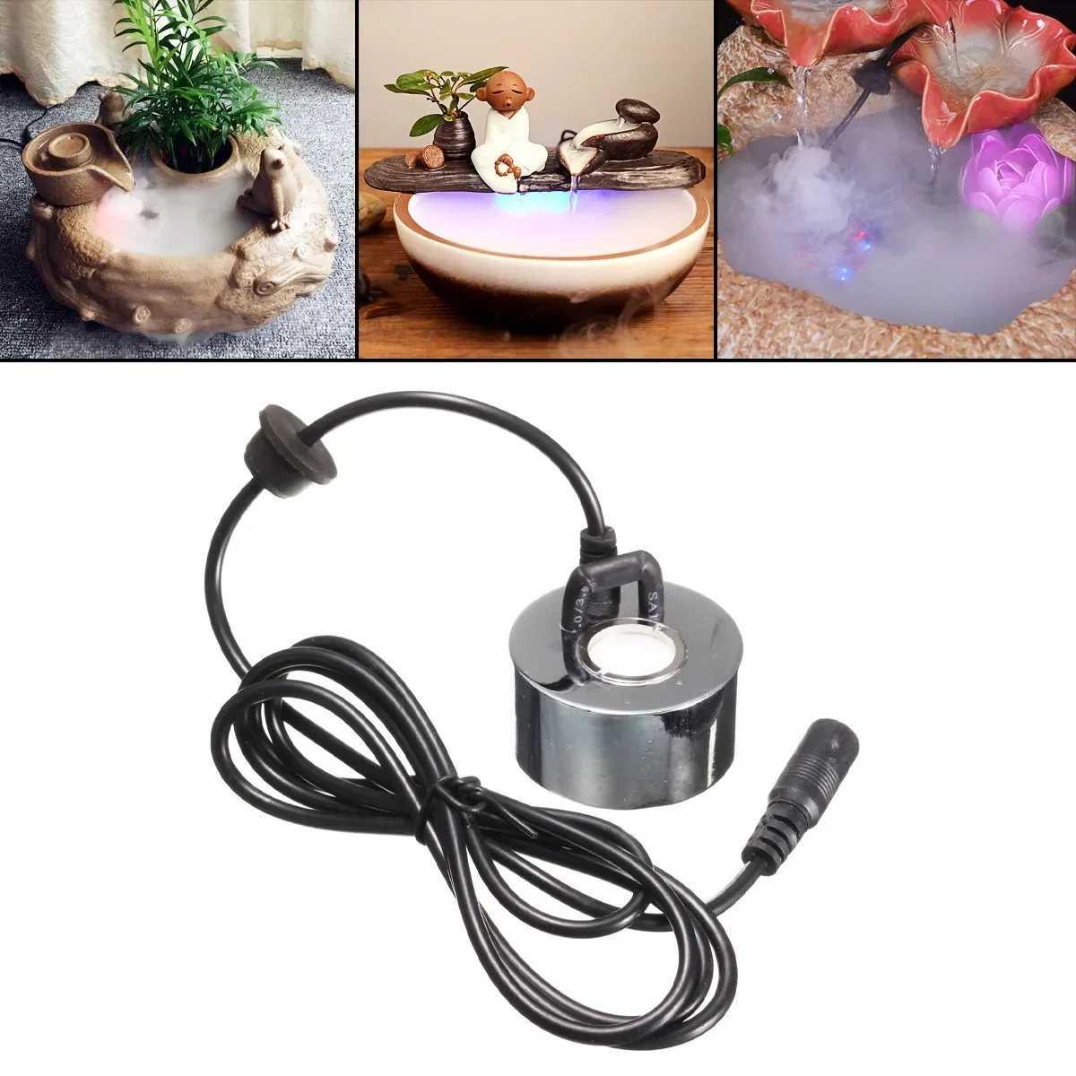 2Pcs 24V 45mm Ultrasonic Humidifier with EU Plug mini Mist Maker Air Fogger Water Fountain Pond Atomizer Nebulizer Atomizer Head