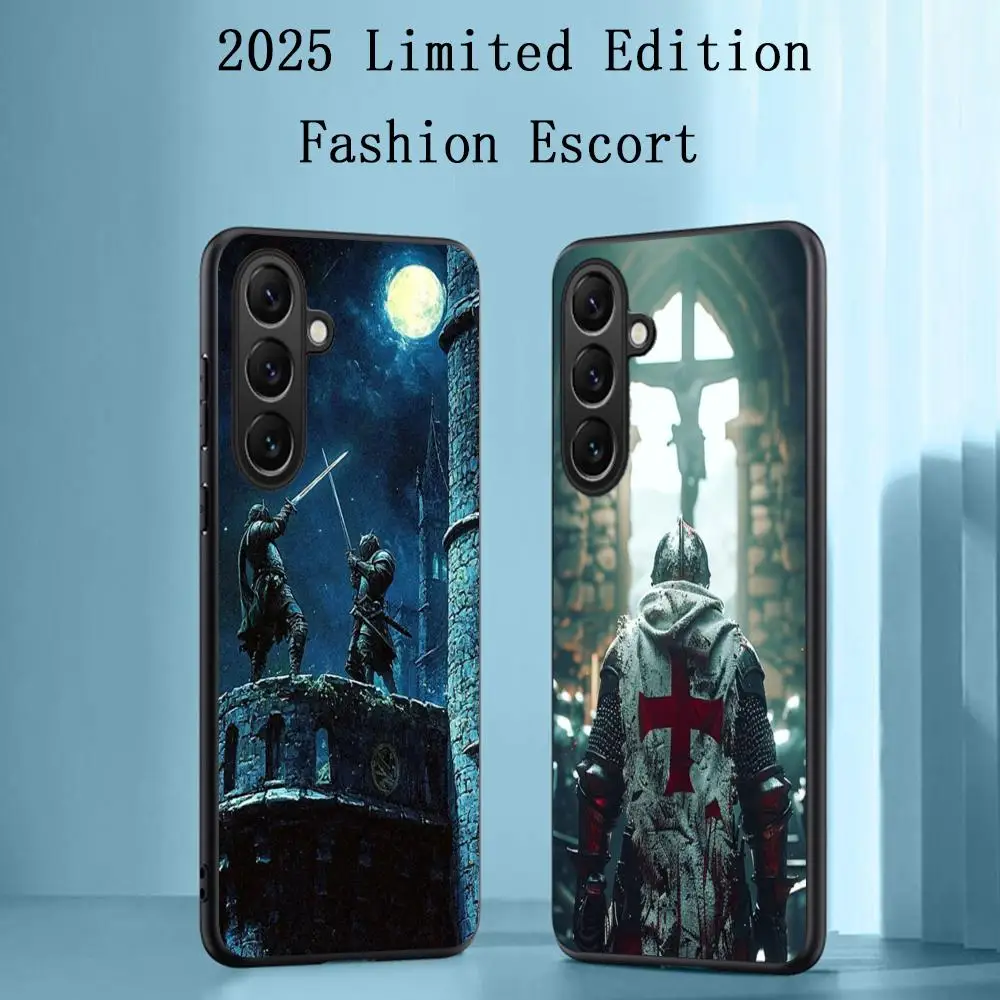 Cool guard knight design Phone Case For Samsung Galaxy S25 S24 S23 S22 S21 S20 Plus Ultra Note20 Limited Soft Black