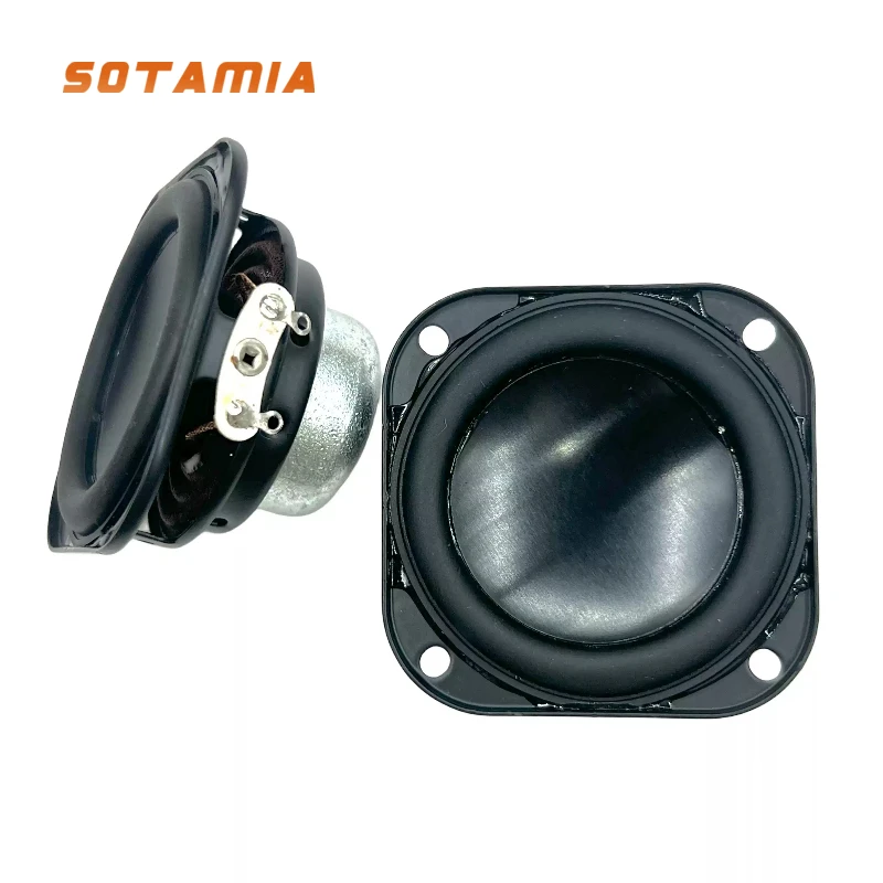 SOTAMIA 2Pcs 2 Inch Subwoofer Audio Speaker 48mm 4 Ohm 10W 20 Core Dual Magnetic Full Range Loudspeaker DIY Bluetooth Speaker